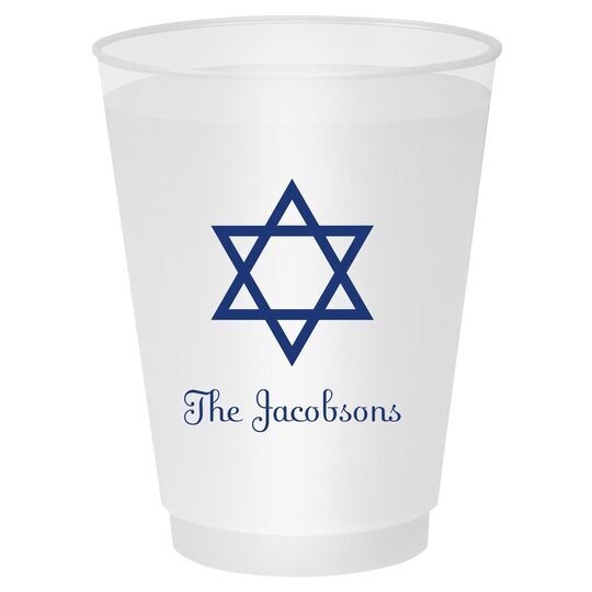 Traditional Star of David Shatterproof Cups