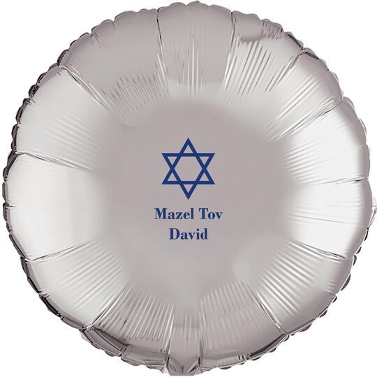 Traditional Star of David Mylar Balloons