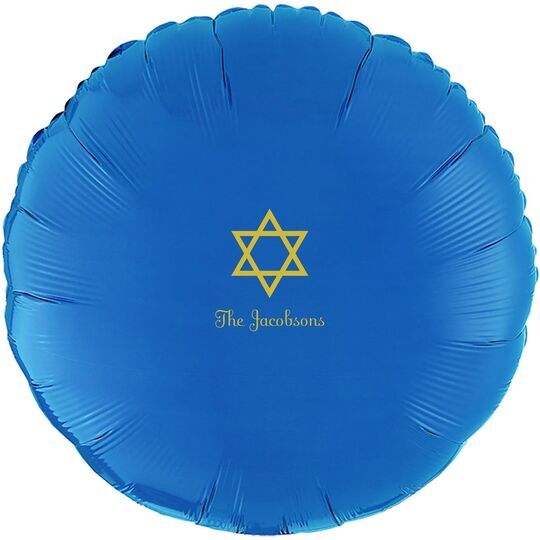 Traditional Star of David Mylar Balloons