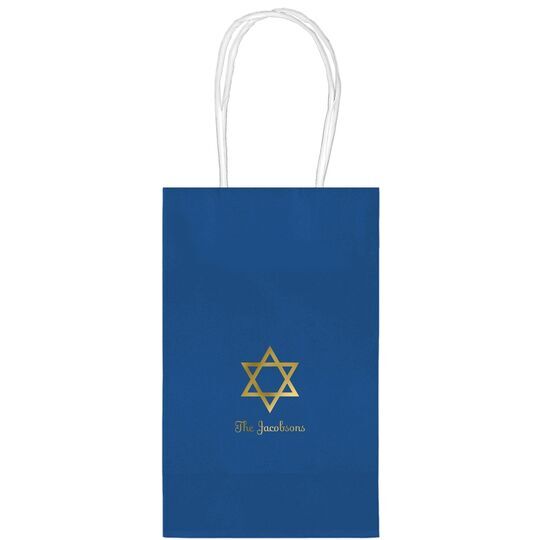 Traditional Star of David Medium Twisted Handled Bags
