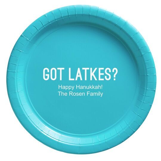 Got Latkes Paper Plates