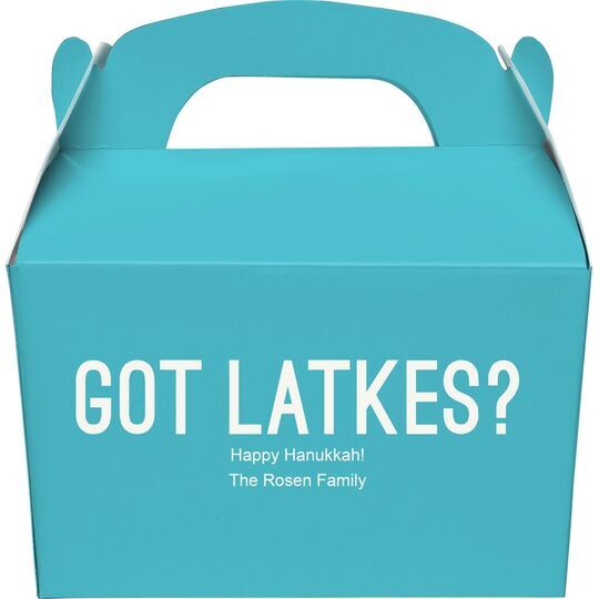 Got Latkes Gable Favor Boxes