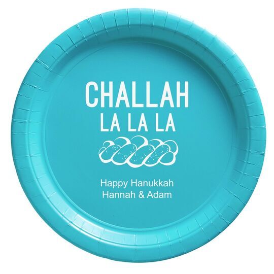 Challah La La La Paper Plates