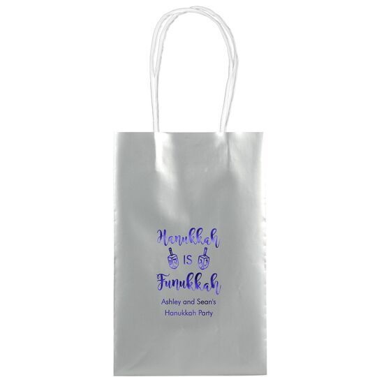 Hanukkah Is Funukkah Medium Twisted Handled Bags