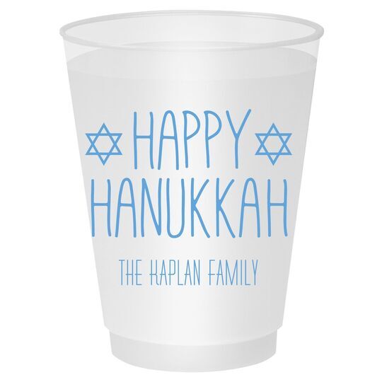 Hanukkah Jewish Stars Shatterproof Cups