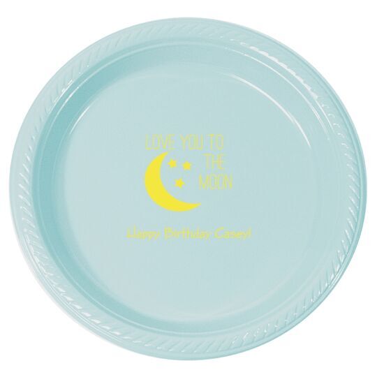 Love You To The Moon Plastic Plates