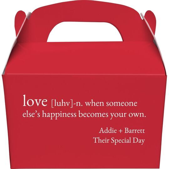 Definition of Love Gable Favor Boxes