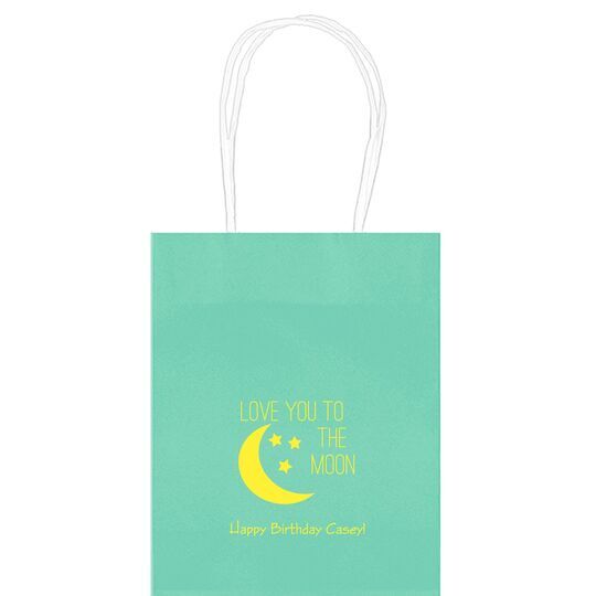 Love You To The Moon Mini Twisted Handled Bags