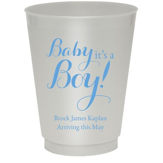 Baby It's A Boy Colored Shatterproof Cups