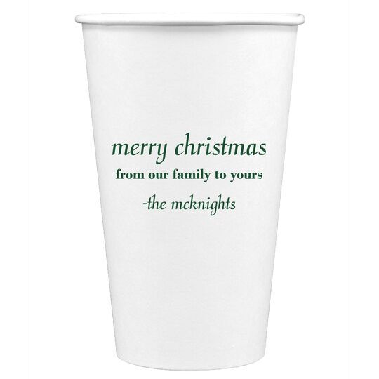 Any Text You Want Paper Coffee Cups