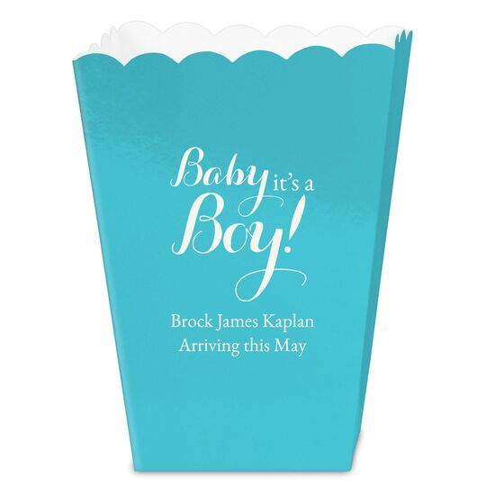 Baby It's A Boy Mini Popcorn Boxes