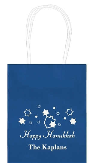Happy Hanukkah Mini Twisted Handled Bags