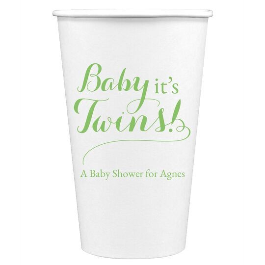 Baby It's Twins Paper Coffee Cups