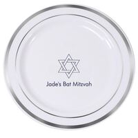 Interlocking Star of David Premium Banded Plastic Plates