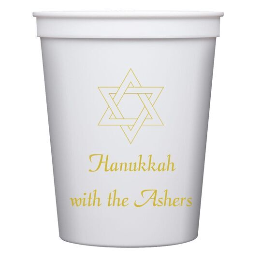 Interlocking Star of David Stadium Cups