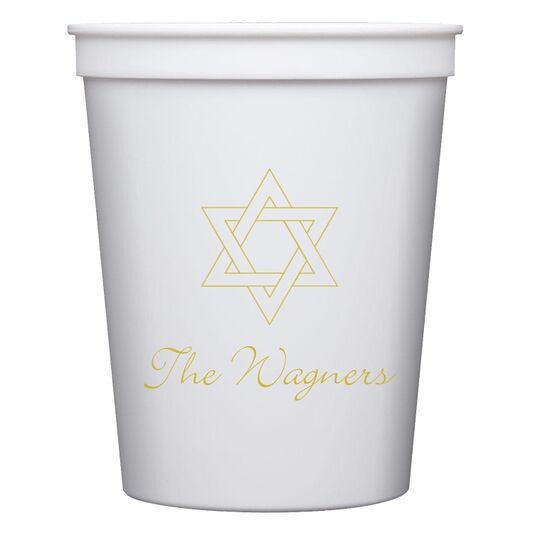 Interlocking Star of David Stadium Cups