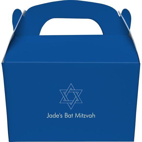 Interlocking Star of David Gable Favor Boxes