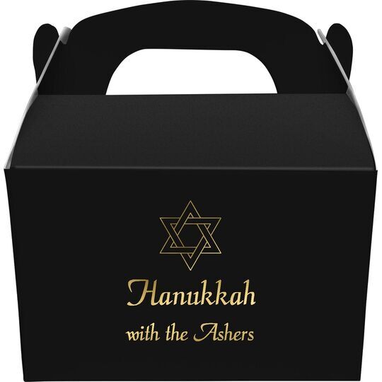 Interlocking Star of David Gable Favor Boxes