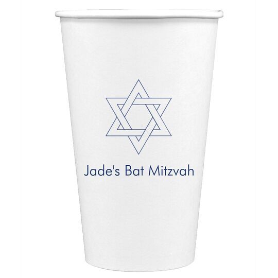 Interlocking Star of David Paper Coffee Cups