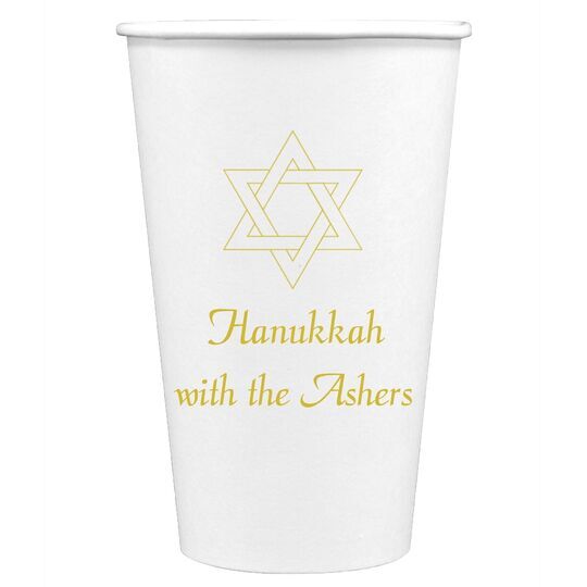 Interlocking Star of David Paper Coffee Cups