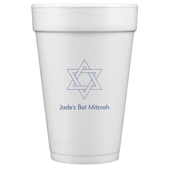 Interlocking Star of David Styrofoam Cups