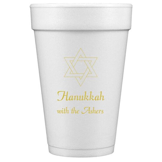 Interlocking Star of David Styrofoam Cups