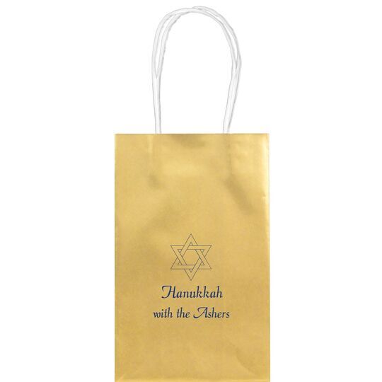 Interlocking Star of David Medium Twisted Handled Bags