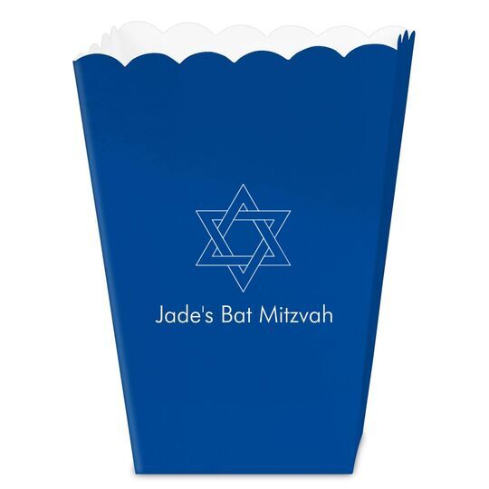 Interlocking Star of David Mini Popcorn Boxes