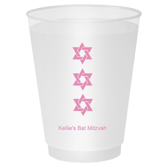 Star of David Row Shatterproof Cups