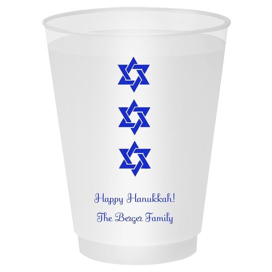 Star of David Row Shatterproof Cups