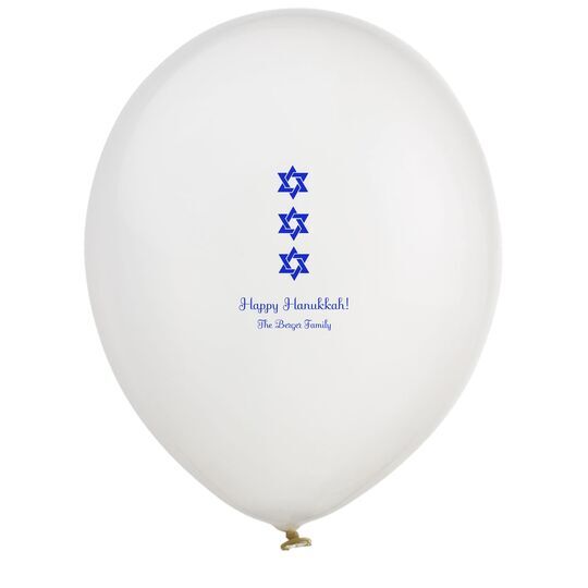 Star of David Row Latex Balloons