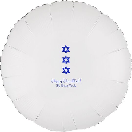 Star of David Row Mylar Balloons