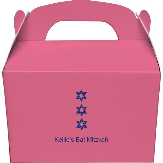 Star of David Row Gable Favor Boxes