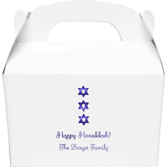 Star of David Row Gable Favor Boxes