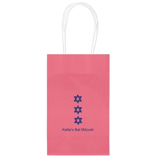 Star of David Row Medium Twisted Handled Bags