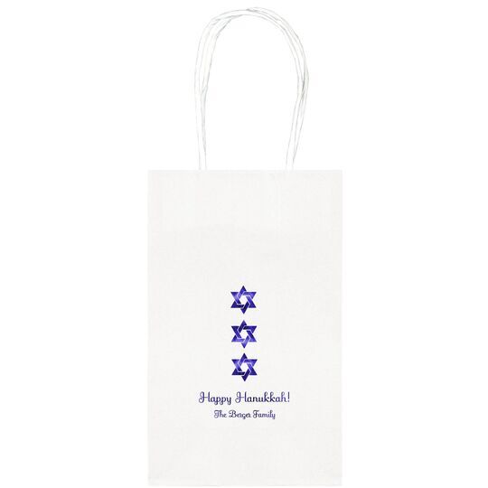 Star of David Row Medium Twisted Handled Bags
