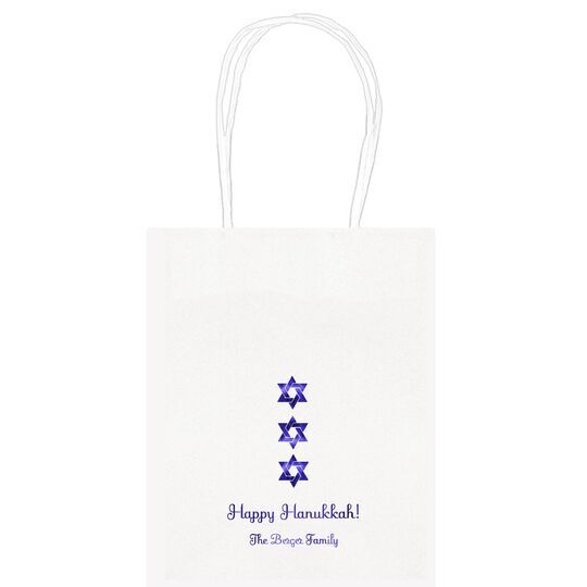 Star of David Row Mini Twisted Handled Bags