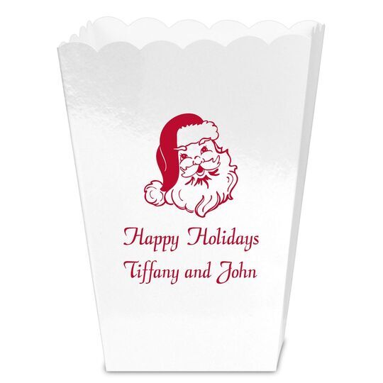 Happy Santa Claus Mini Popcorn Boxes