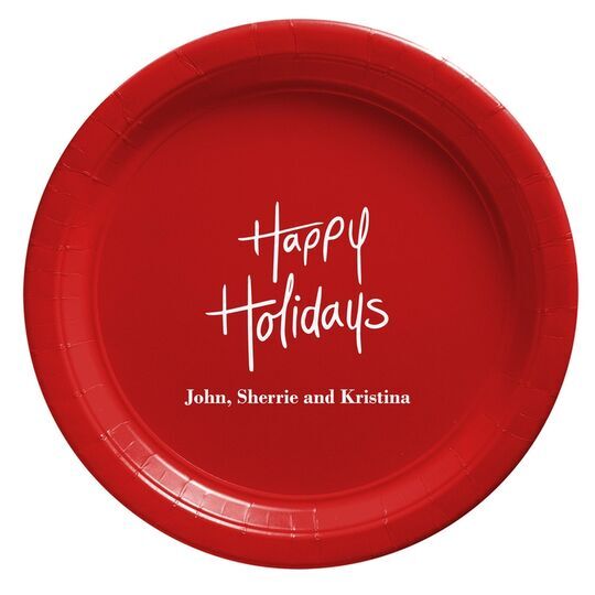 Fun Happy Holidays Paper Plates