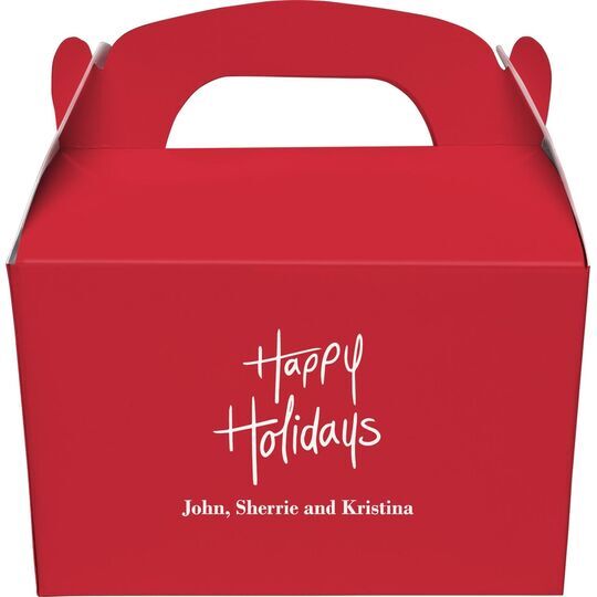 Fun Happy Holidays Gable Favor Boxes