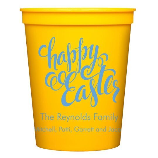 Calligraphy Happy Easter Stadium Cups