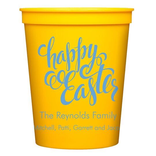 Calligraphy Happy Easter Stadium Cups