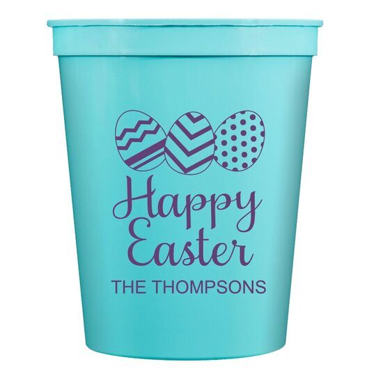 Decorated Easter Eggs Stadium Cups