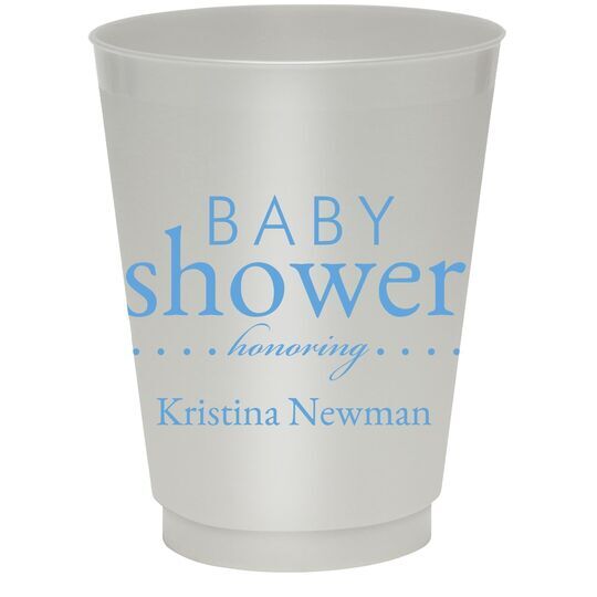 Baby Shower Honoring Colored Shatterproof Cups