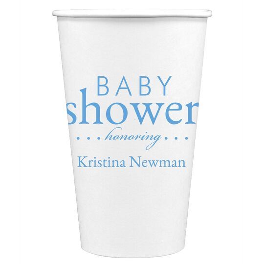 Baby Shower Honoring Paper Coffee Cups