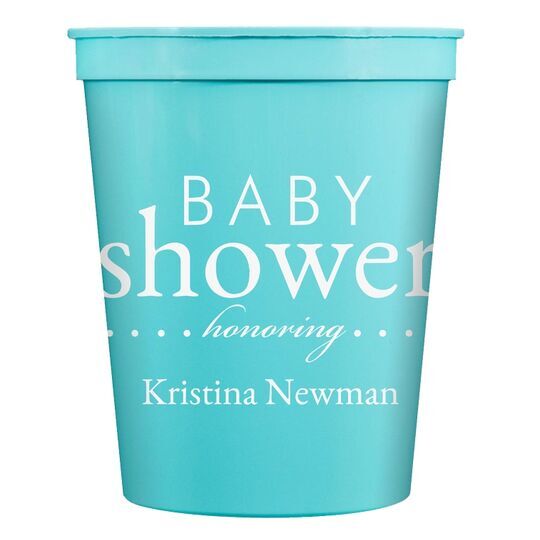 Baby Shower Honoring Stadium Cups