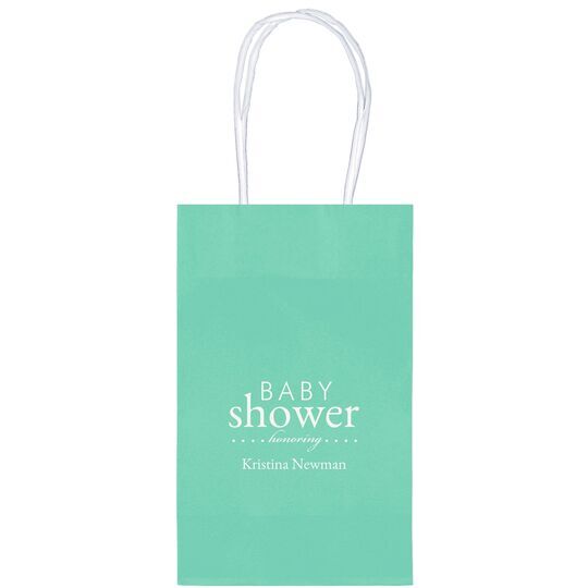 Baby Shower Honoring Medium Twisted Handled Bags