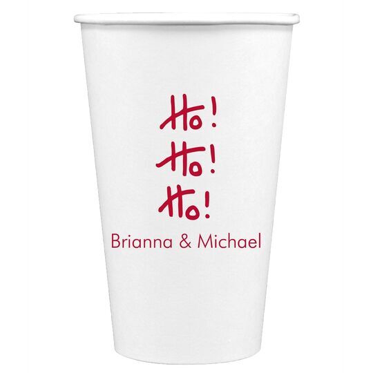 Fun Ho Ho Ho Paper Coffee Cups