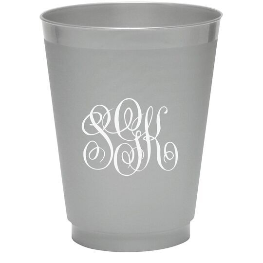 Interlocking Script Monogram Colored Shatterproof Cups