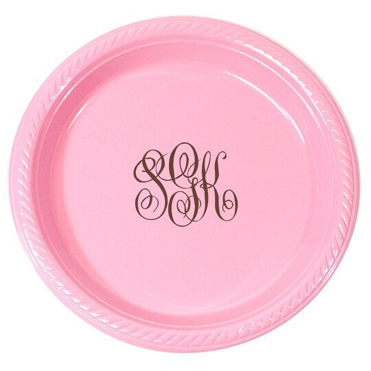 Interlocking Script Monogram Plastic Plates